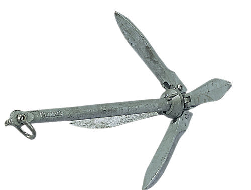 Paraplyanker med sjakkel 12kg, Sammenleggbar, Galvanisert stål, Lengde: 640 mm