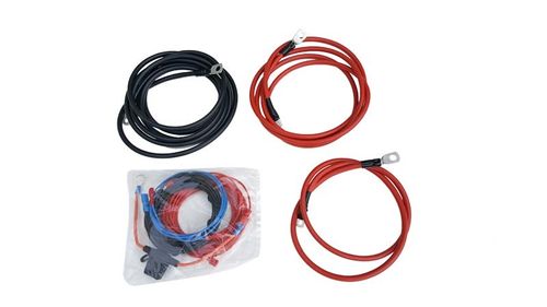 Quick, kabelsett for Balder ankerspill 900W, 25mm², 3 m sort og 1+2 m rød, med autostop 1A sikring