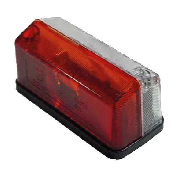 Sidemarkør lys hvit/rød 41x90x41 mm