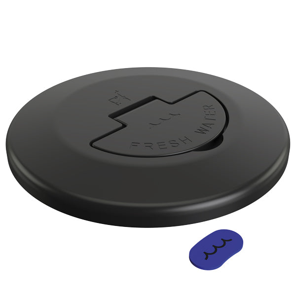 Roca, Lokk for dekkfylling, sort AISI 316, ferskvann