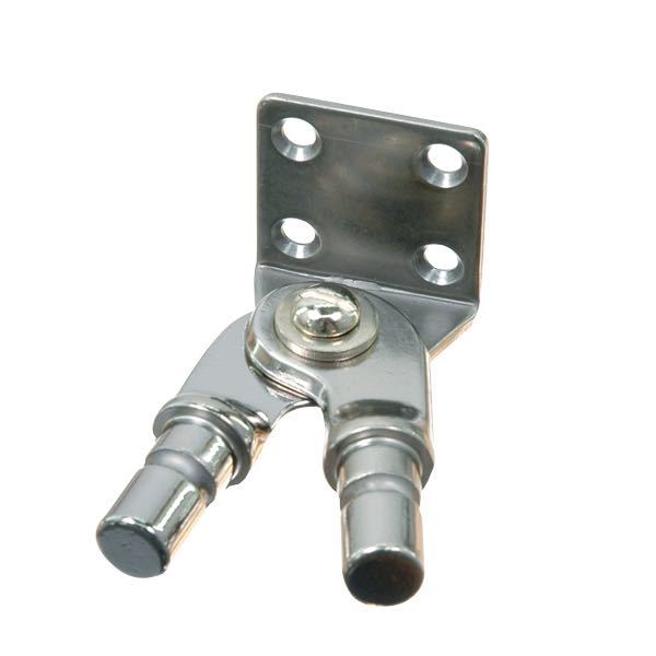 Dekselbrakett RF vinkel 2 kleshengere, rustfritt stål, 39x37 mm, Ø 18 mm