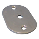SeaTec underplade RF stål oval, set fra siden, klar til montering.