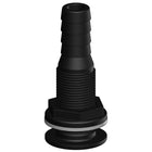 Trudesign gennemføring komposit i sort, 1 1/4" størrelse, set forfra.