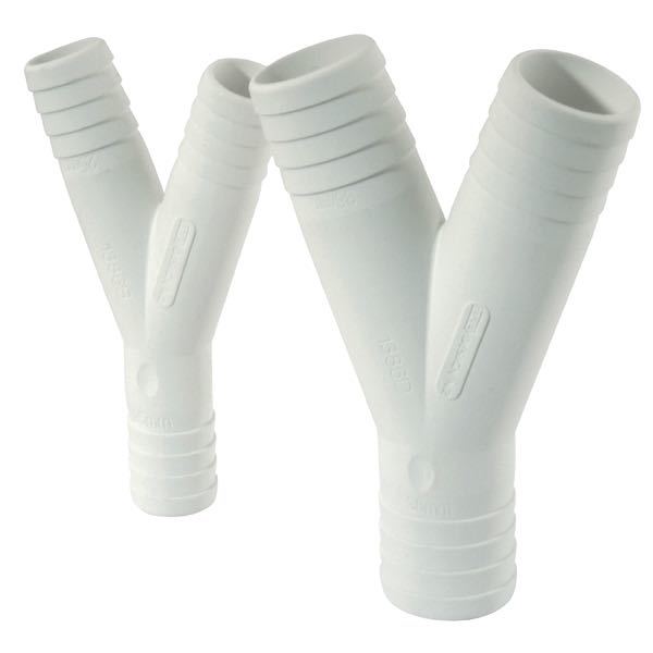 Trudesign, Y-stykke plast 38-38-38 mm, Hvit