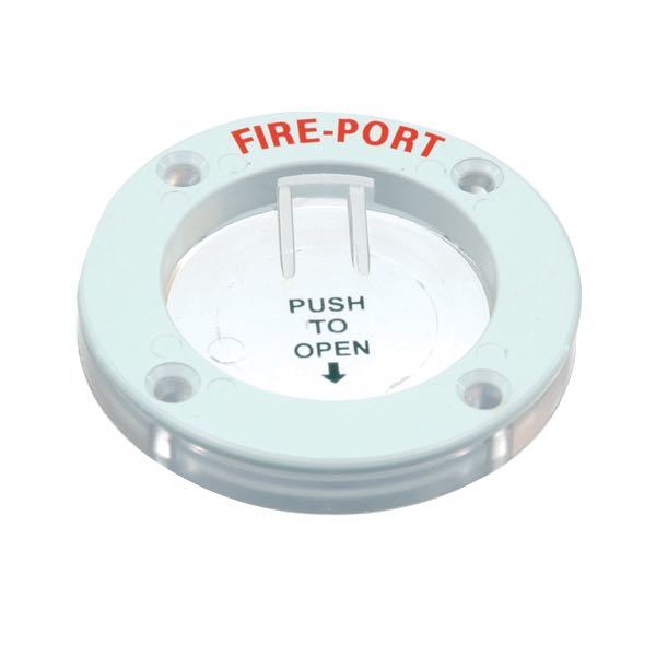 Hvit brannport, Ø 68 mm, hull Ø 45 mm