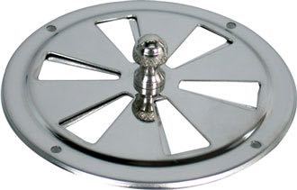 Ventilasjonsgrill Ø125mm, polert rustfritt stål, sommerfugl