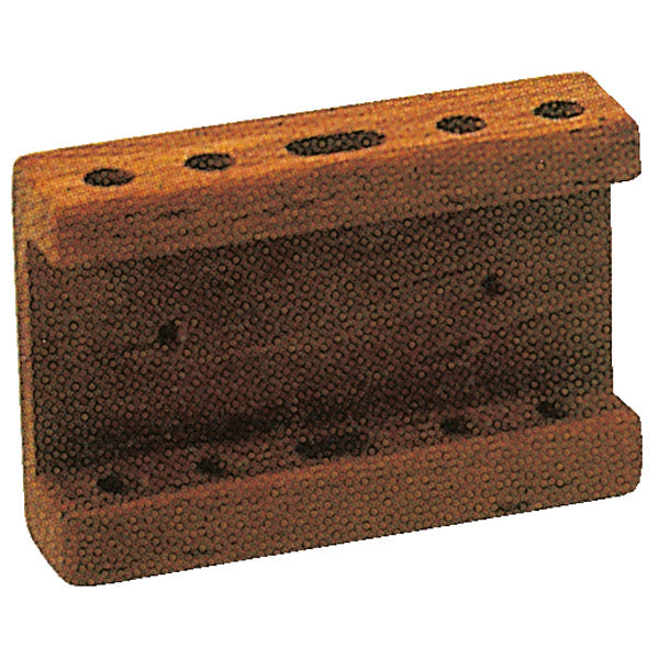 Roca, fyrstikk/pennholder i teak, 120 mm x 25 mm x 80 mm