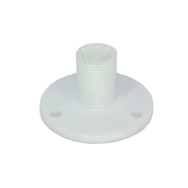 Antennebrakett fast dekkmontering 1x14”, nylon, hvit, 41 mm x 70 mm x 25 mm