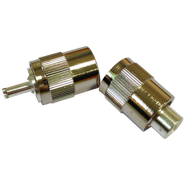 1852, VHF-kontakt PL259 for 6 mm kabel, lodding, 2-pakning