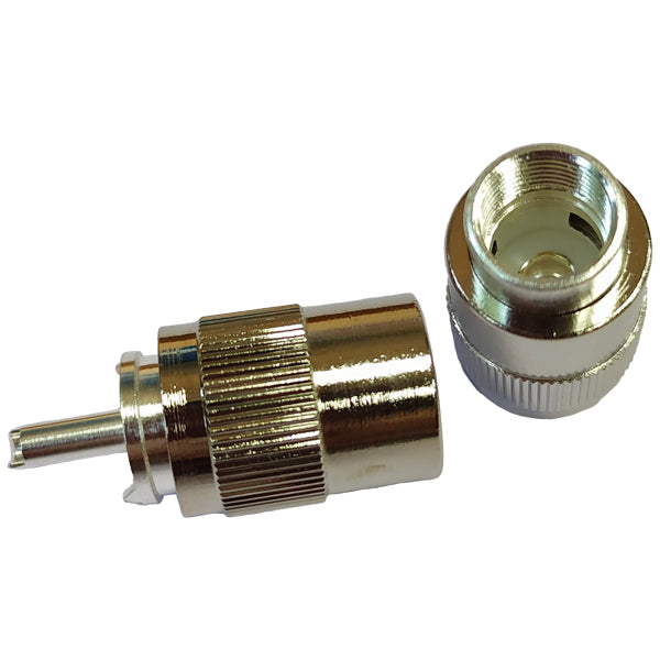 1852, VHF-kontakt PL259 for 10 mm kabel, lodding, 2-pakning