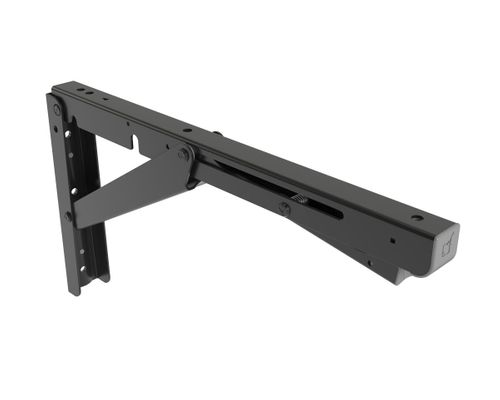 Roca, Sammenleggbar hyllejack, sort 165x307mm AISI304