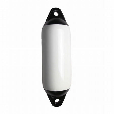 Majoni Star fender 21x62 hvid med sort top, set forfra.