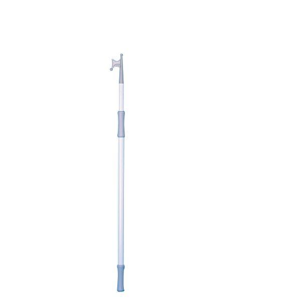 Justerbar båthake hvit Ø30mm 120-210cm