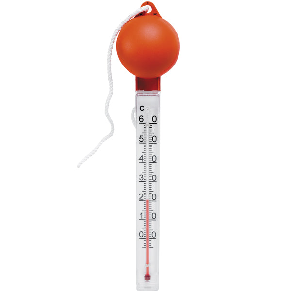 Badevannstermometer med flytende oransje kule, 30,0 cm
