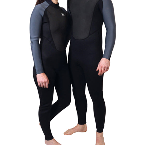 1852, Våtdrakt Junior lang modell, sort/grå str 115