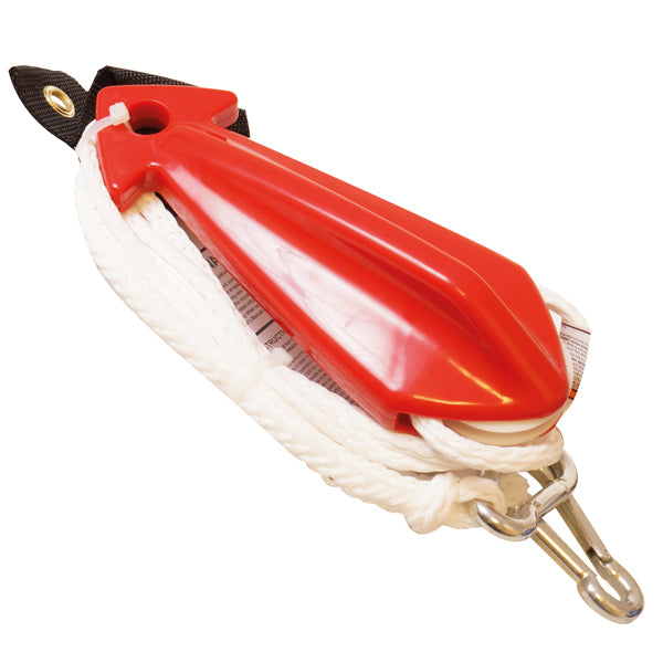 1852 sikkerhedsline med hjul og karabinhager set forfra