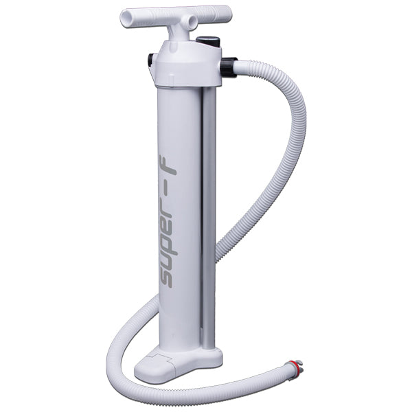 Super-F, Håndpumpe med manometer, 2 bar, 2x2100cc, hvid