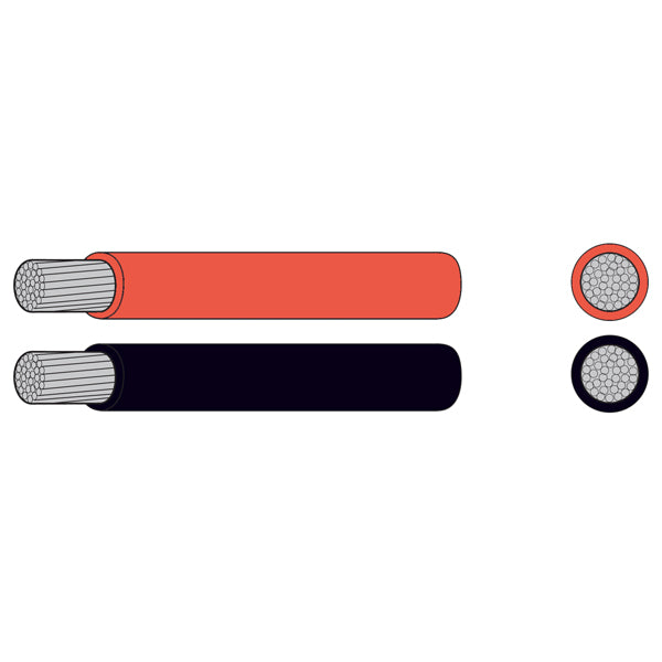 Oceanflex marinekabel 6.0mm2 sort, spole på 100 meter