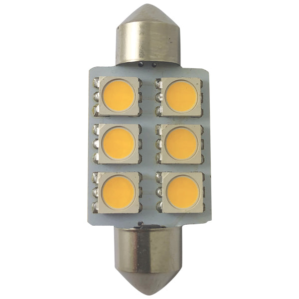 1852, LED pinole pære 37mm 10-36Vdc, 2 stk, 1,2 W, 2700K, 80 lumen