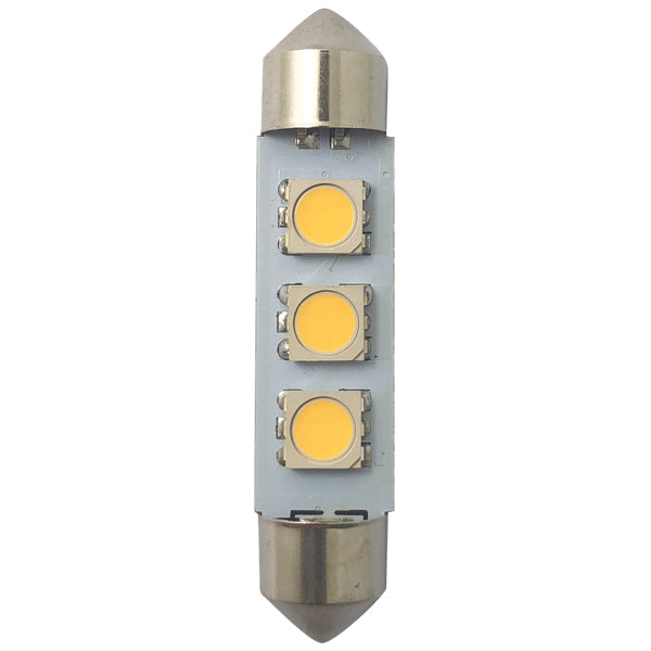1852, LED pinole pære 42mm 10-36Vdc, 2 stk, 0,6 W, 2700K, 40 Lumen