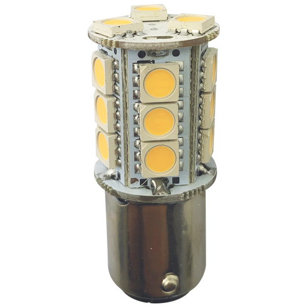 1852, LED-pære BA15D Ø23x46,5mm 10-36Vdc, 2 stk, 2,4 W, 2700K, 90Lumen