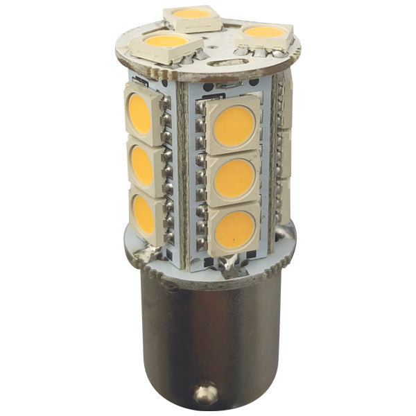 1852, LED-pære BA15S Ø23x46,5mm 10-36Vdc 2,4W 250 lumen 2 stk.