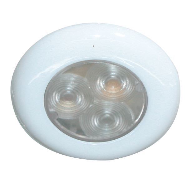 Vanntett innebygd LED-lampe, 12V, Ø 50 mm, 18 mm dybde