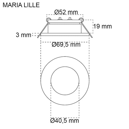 Casolux Maria lille RF stål 3000K 10-32v