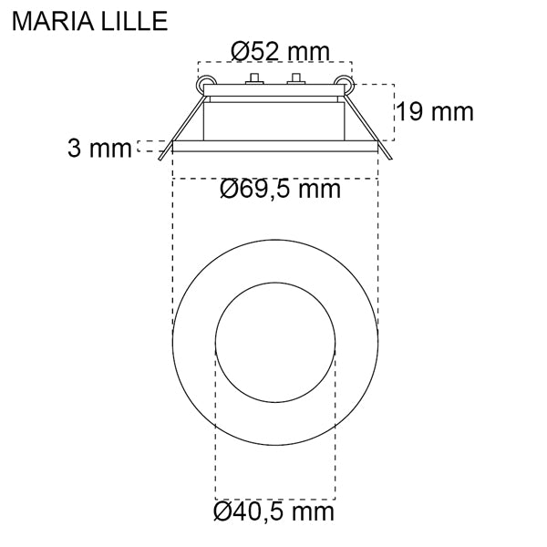 Casolux Maria lille alu. grå 3000K 10-32v