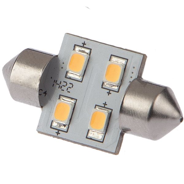 Nautcled, Pinol-pære 31mm, 0,8W, 10-30V, 2700K, 50 Lumen, Dimbar