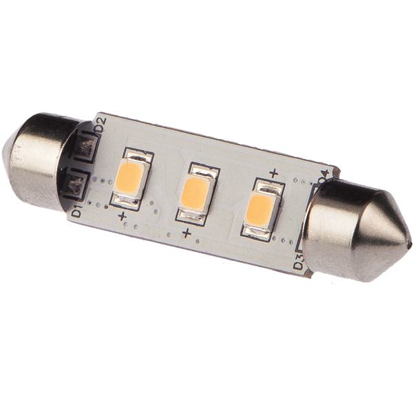 Nautcled, Pinol-pære 42mm, 0,6W, 10-35V, 2700K, 40 Lumen