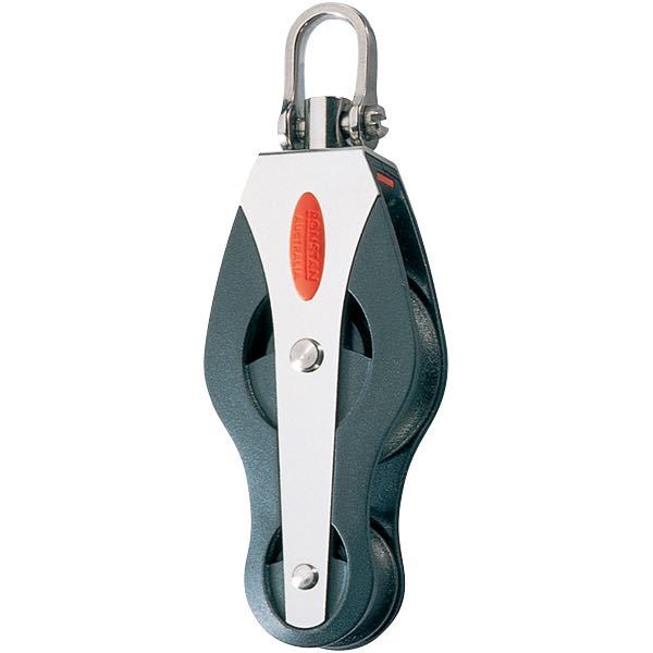 Ronstan, fiolinblokk med svivel, serie 40, 350 kg belastning, 1000 kg bruddstyrke, 8 mm maks taudiameter