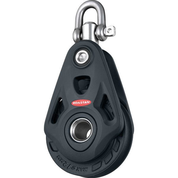 Ronstan, enkel kjerneblokk med svivel, 45 mm, 700 kg arbeidsbelastning, 1400 kg bruddstyrke, serie 45