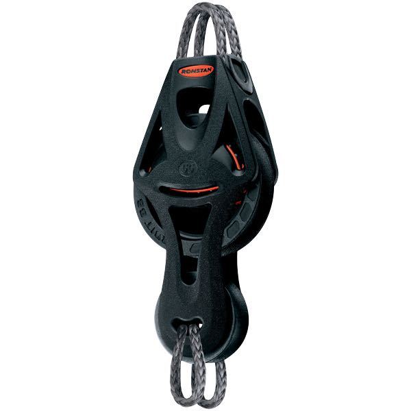 Ronstan, Orbit fiolinblokk med hundevotte, serie 55, 500 kg, 1000 kg bruddstyrke, maks. taudiameter 10 mm, 97 g