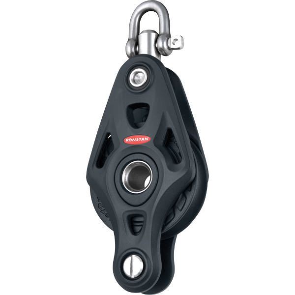 Ronstan, kjerne enkeltblokk med sving- og hundevotte, serie 60, 1000 kg, 60 mm