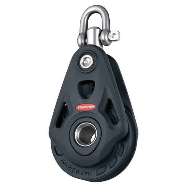 Ronstan, kjerne enkeltblokk med svivel, serie 75, 1500 kg, 3000 kg, 75 mm