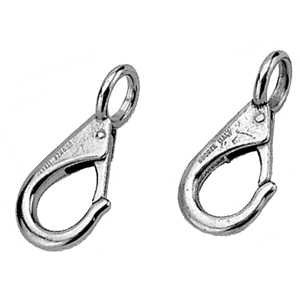 1852, karabinkrok m/fast øye RF, 55mm, rustfritt stål AISI 316