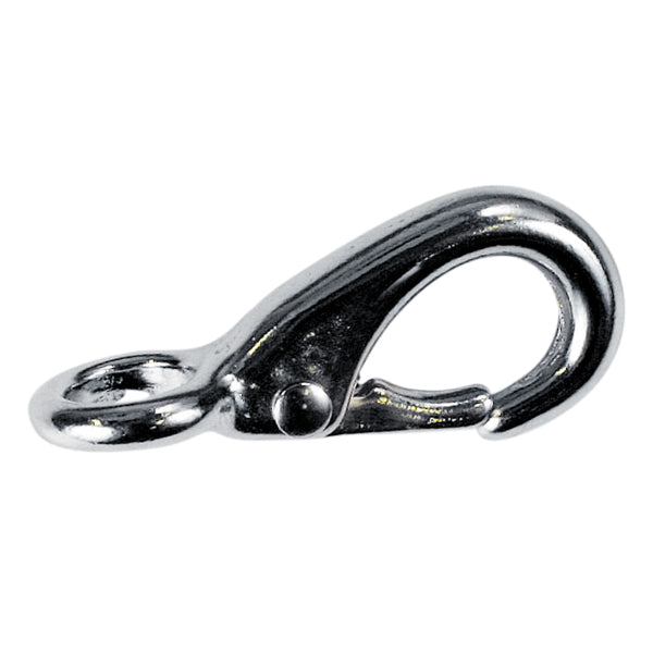 1852, karabinkrok m/fast øye 55 mm, forniklet messing, øye 10 mm