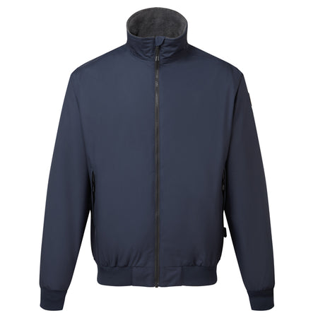 Gill CR01 Crew jakke Navy set forfra med lukkede lynlås