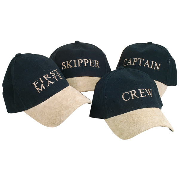 Cap, Crew, Navy/beige, One size