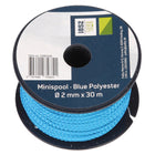 1852 minirulle i blå polyester, Ø2mm x 30m, vist på hvid baggrund