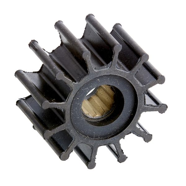 Impeller for innenbordsmotorer og pumper, 500189GT - Volvo 21213660, Ø 57,0 mm, Høyde 32,05 mm, Aksel type 2, 12 blader, Ø aksel 14,29 mm