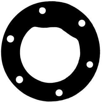 Pakning for pumpe, 6 hull, BUKH DV 10, F35