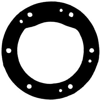 Pakning for pumpe 10 hull, YANMAR 2 - 3 GM + HM, 124223 - 42110 FRESH