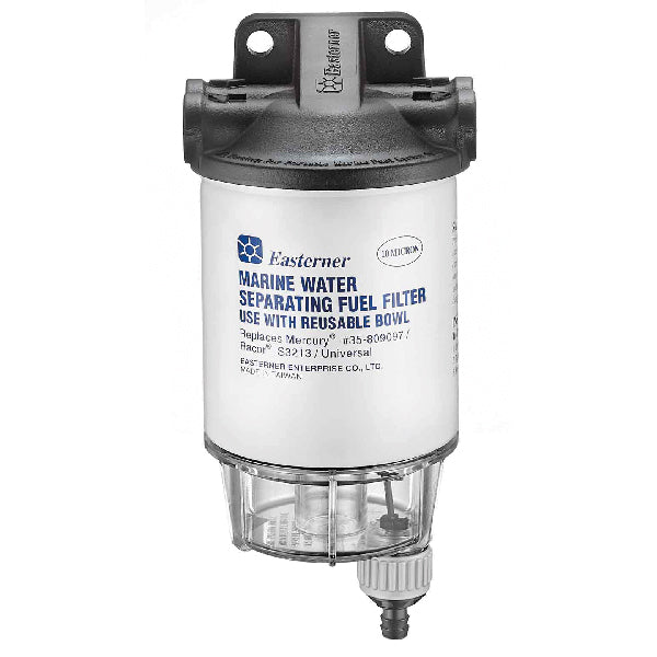 Drivstoffilter med kompositt topp - 10 mikron, 3/8" - 10 mm