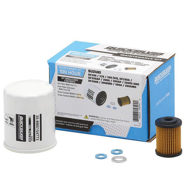 Quicksilver, 100T servicekit, 8M0222305, til Suzuki DF200/225/250, DF250A/DF250AP/300A/300AP/250SS, DF300B/300BMD/350A/350AMD