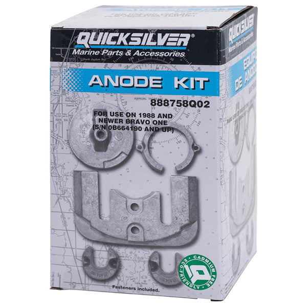Quicksilver, Aluminium Anode Kit, 888758Q02, Til MerCruiser Bravo One 1988-