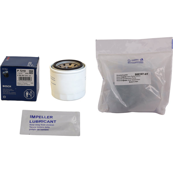 SeaTec servicekit til Yanmar motor, præsenteret på en hvid baggrund.