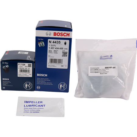 Impeller fra SeaTec servicekit til Yanmar motor, set fra siden