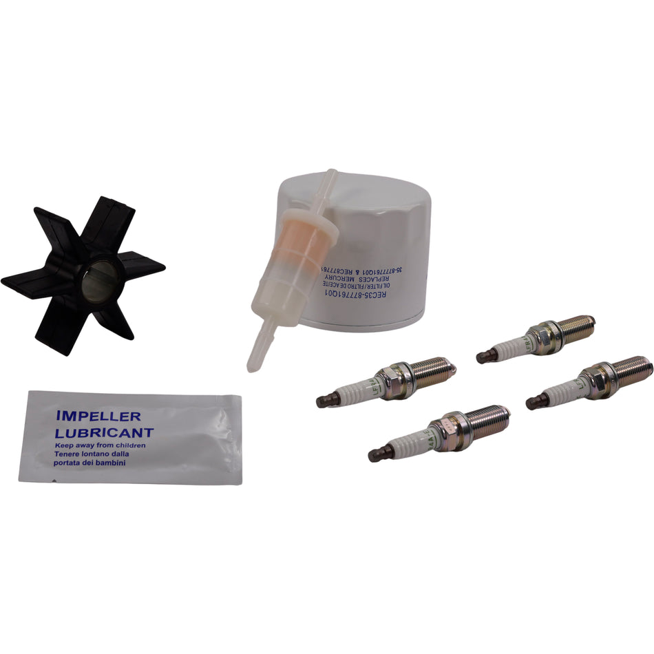 SeaTec, Mercury Servicekit 75-115HK EFI - Oliefilter, Brændstoffilter, Tændrør, Impeller
